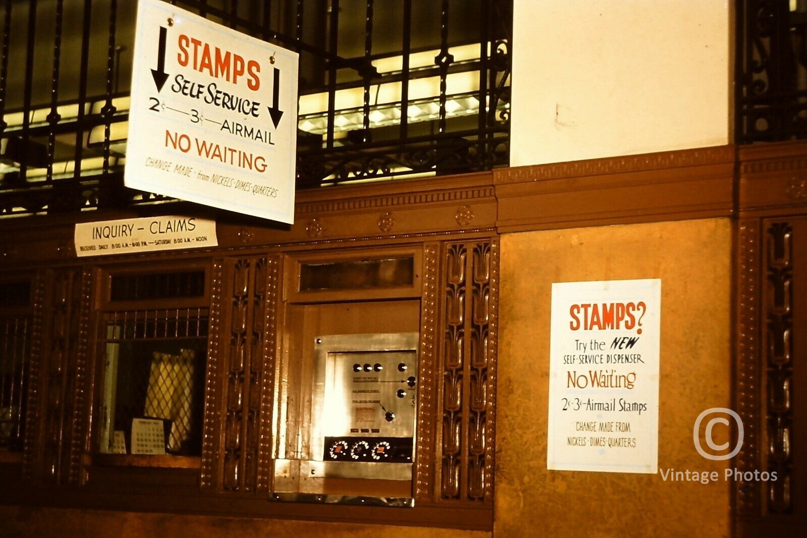 1956 New York City Post Office - Automatic Stamp Machine