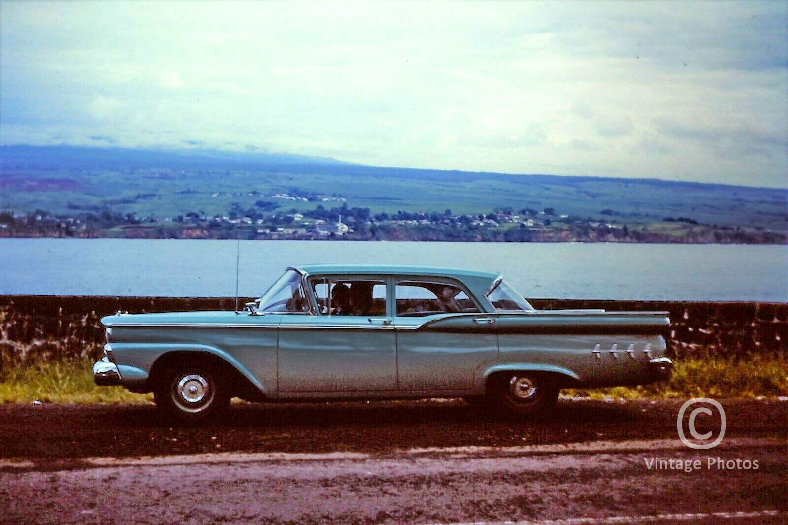 1959 American Classic Blue Automobile by Lake