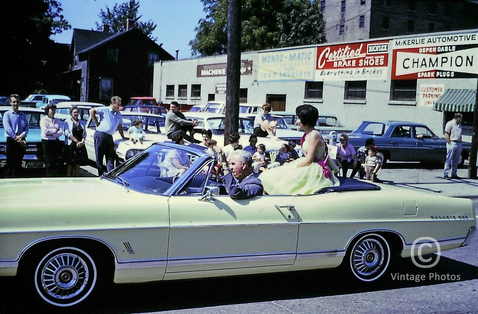 1967 Woman In Open Top Car, Ford Galaxie 500 Convertible Automobile, Parts Ads