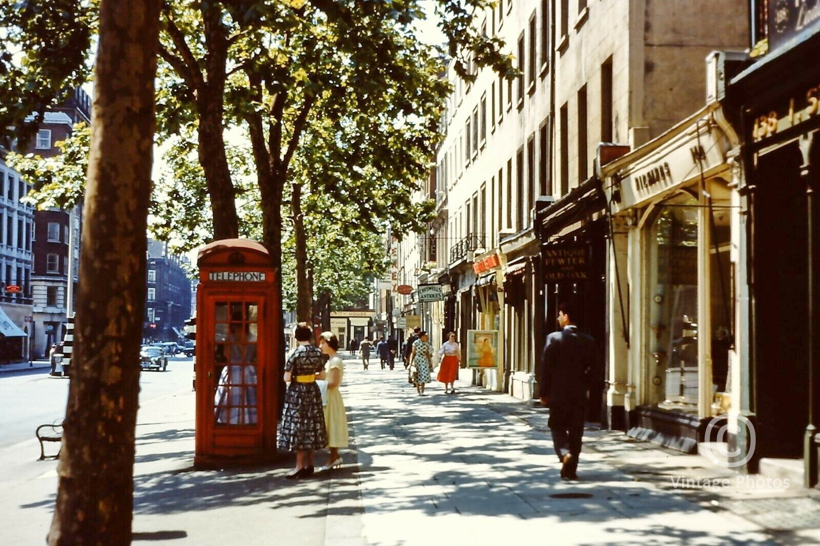 1950s London Street and people